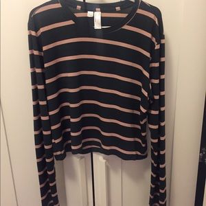American Apparel striped long sleeved top
